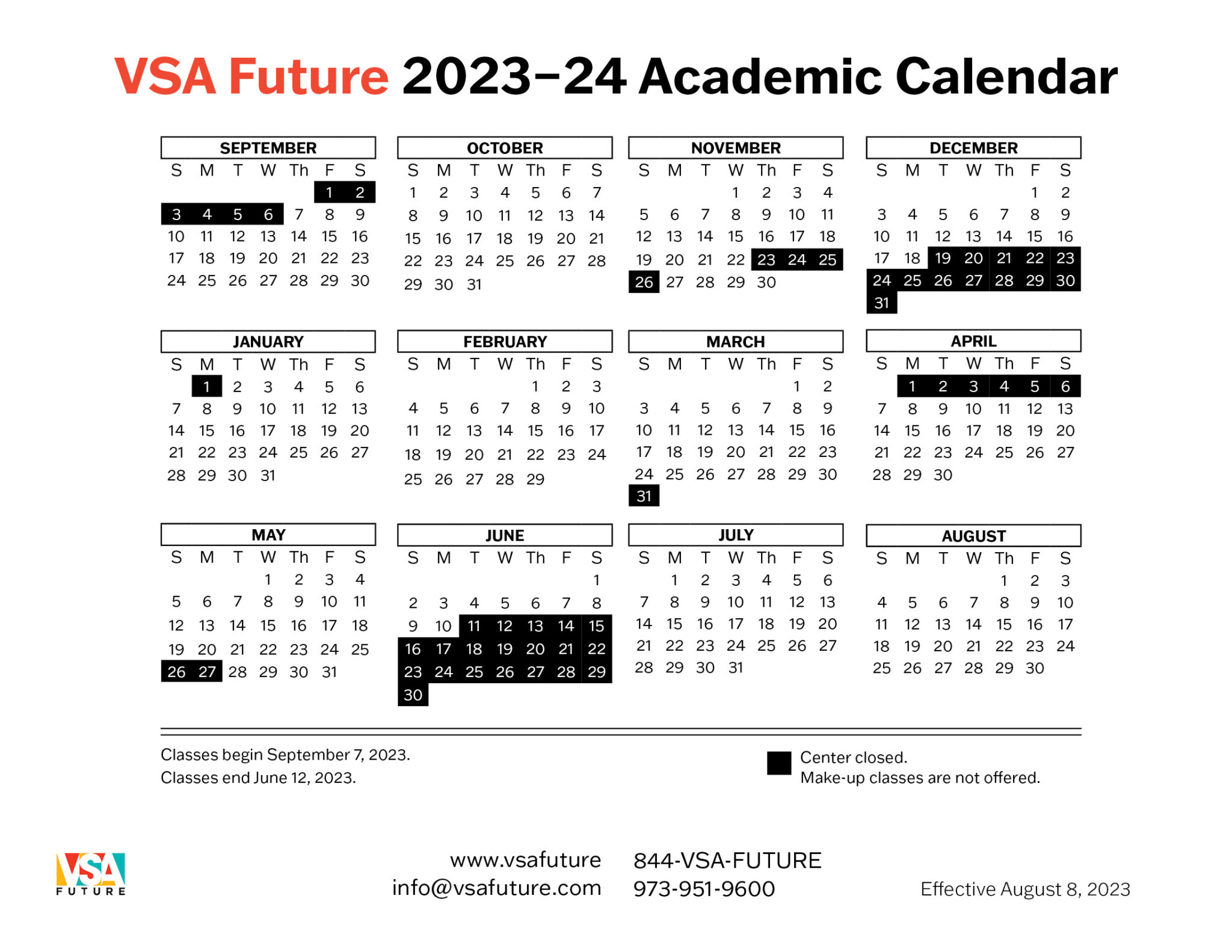 2023–24 School Calendar - VSA Future