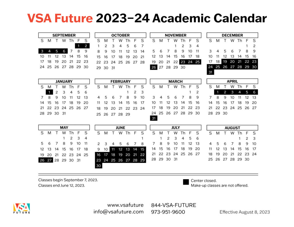 VSA Future 2023–24 School-Year Calendar