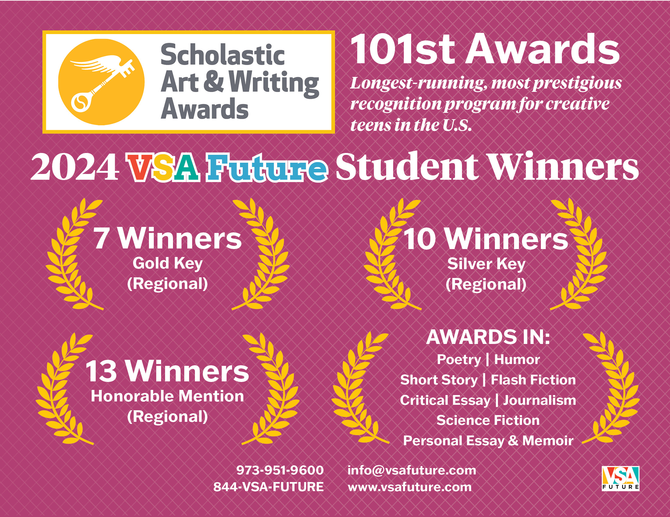 VSA Future Students Earn Remarkable 30 Writing Awards in 2024